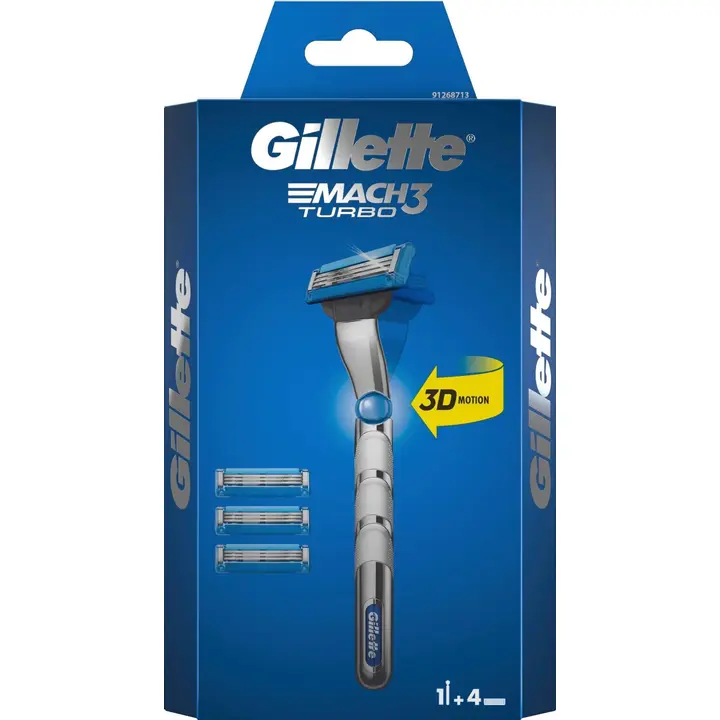 Raseerija Gillette Mach 3-tera Turbo+ 4 varutera