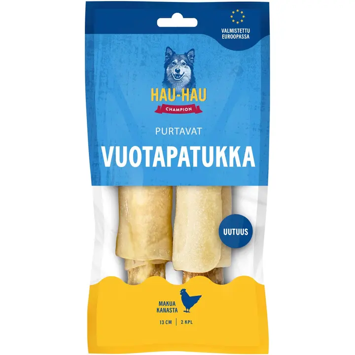 Hau-Hau Champion Purtavat Vuotapatukka sisältää kanaa 13 cm 2 kpl 100 g
