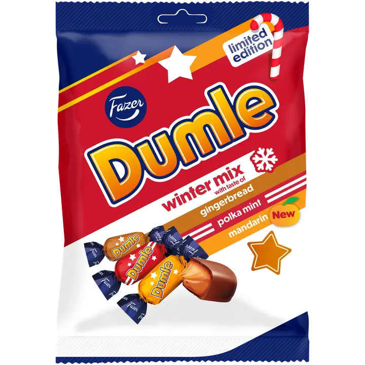 Fazer Dumle talve mix kommikott 180g