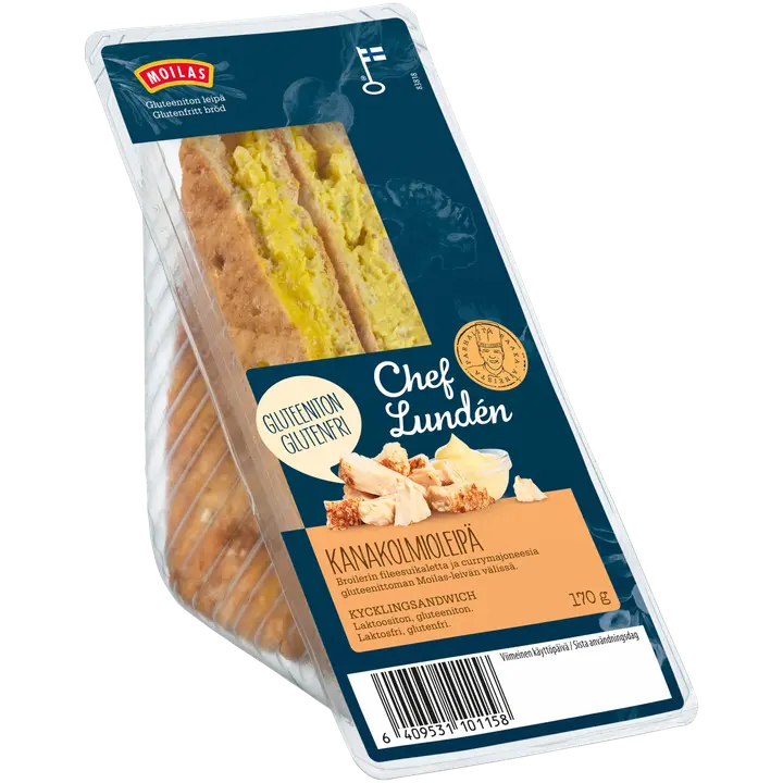 Chef Lunden Gluteeniton Kanakolmioleipä 170g