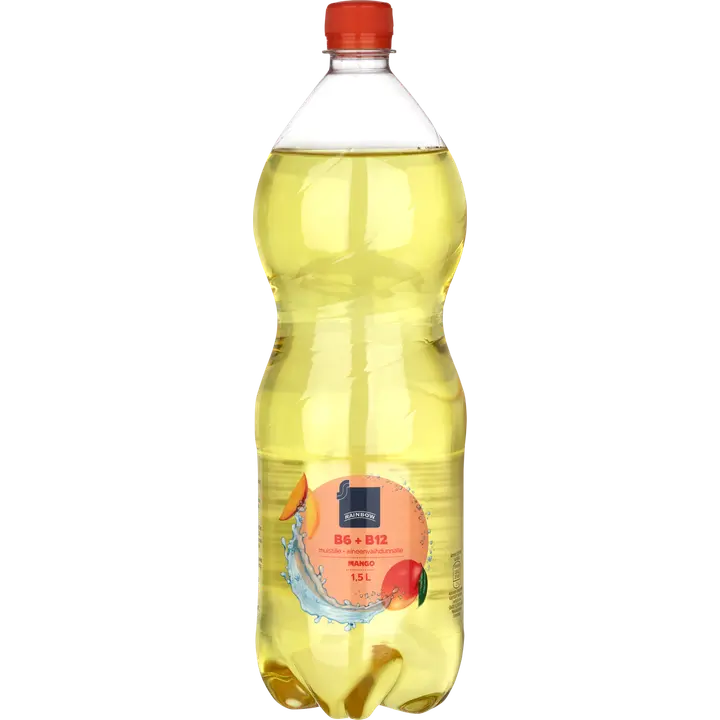 Coop mango hiilihapotettu juoma B6 + B12-vitamiini 1,5l