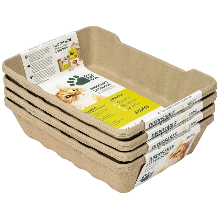 Eco Pet Box kertakäyttöinen kissanhiekkalaatikko 3kpl
