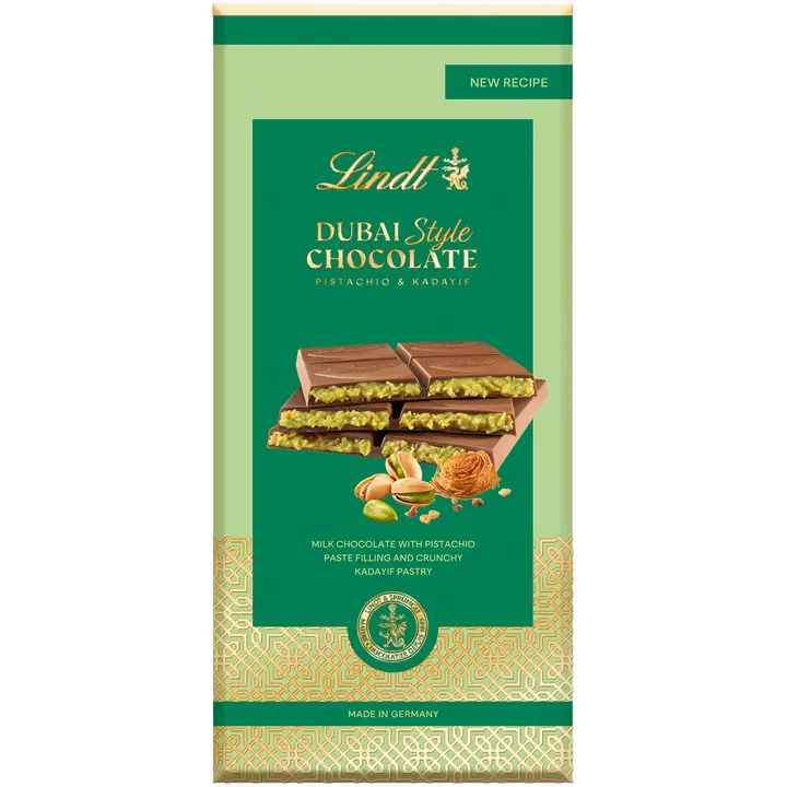 Lindt Dubai Style täytemaitosuklaalevy 145g