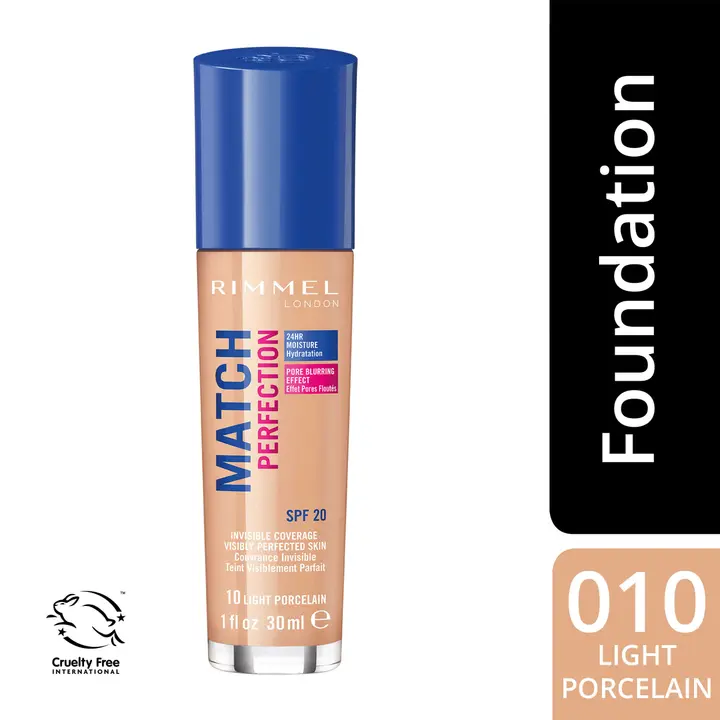 Rimmel London 30ml Match Perfection Foundation SPF 20 Light Porcelain meikkivoide
