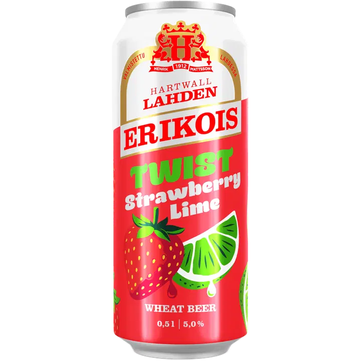 Lahden Erikois Twist Strawberry Lime olut 5% 0,5 l