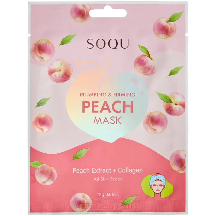 Soqu peach kangasnaamio 1 kpl