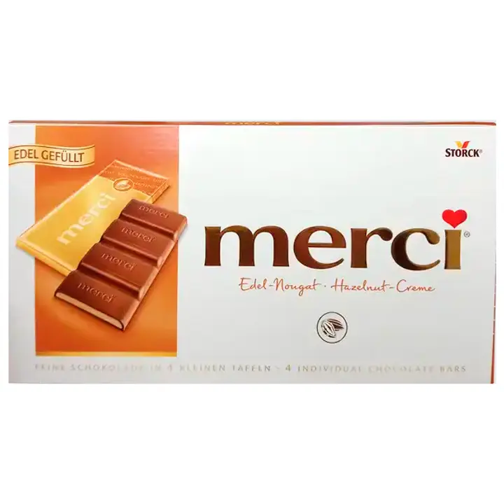 Merci Täispiimašokolaad pähklikreemitäidisega 112g