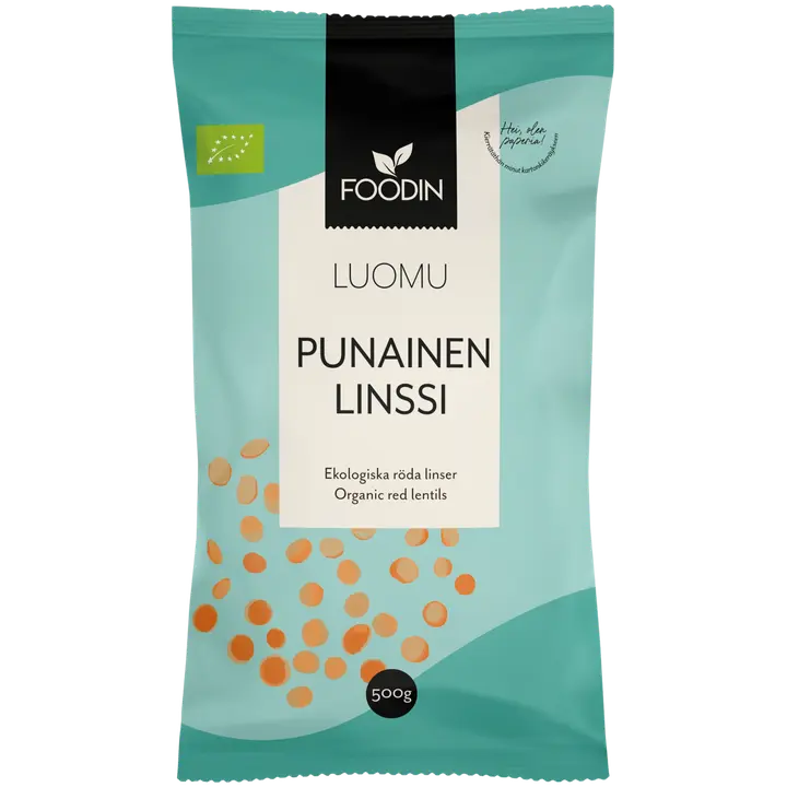 Foodin Punainen linssi luomu 500g