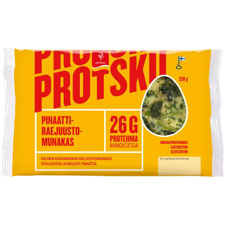 Saarioinen PROTSKU Pinaatti-raejuustomunakas 250g