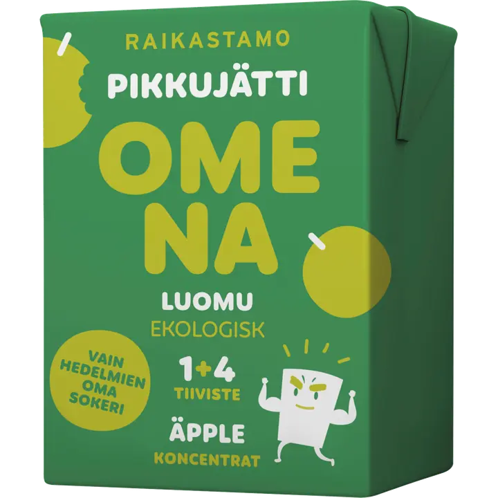 Raikastamo Pikkujätti Luomu Omenamehutiiviste 1+4, 200ml
