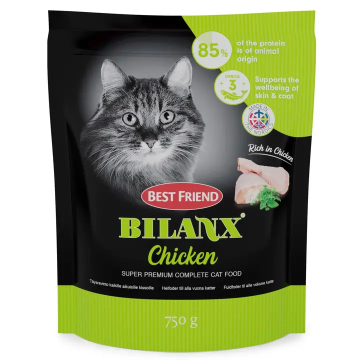 Täissööt kassidele kanalihaga 750g