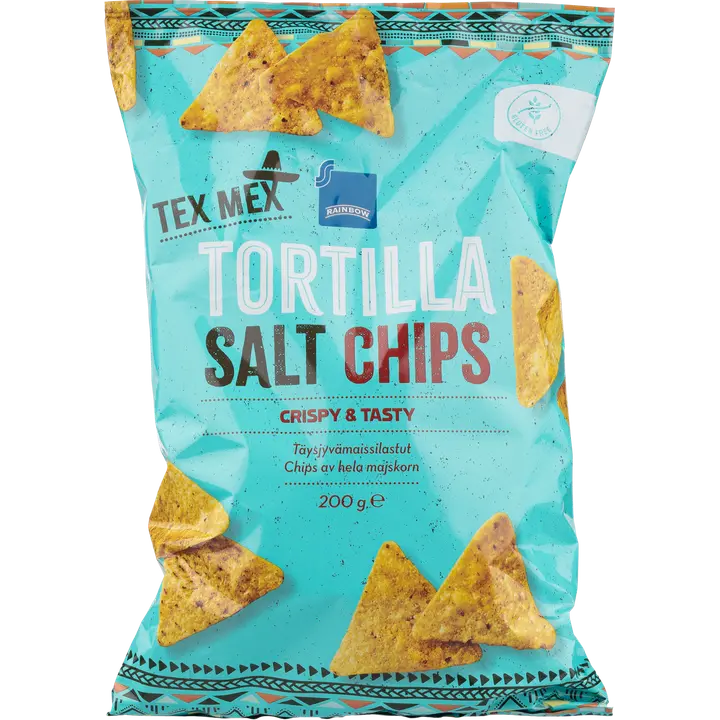 Rainbow 200g tortilla chips natural