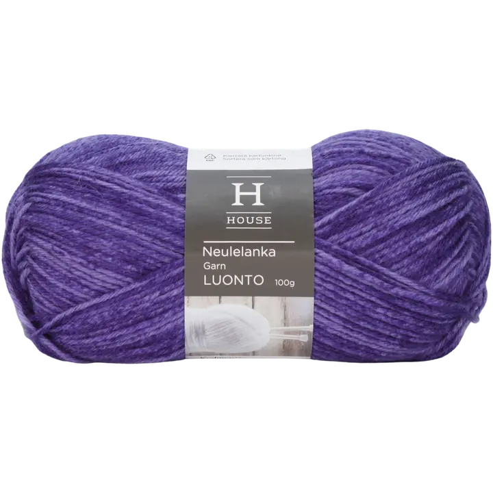 House kuviolanka Luonto 100 g Purple 31585