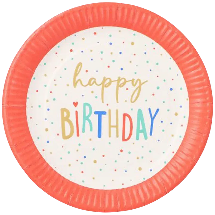 Papptaldrik Papstar Happy Birthday 23cm 10tk