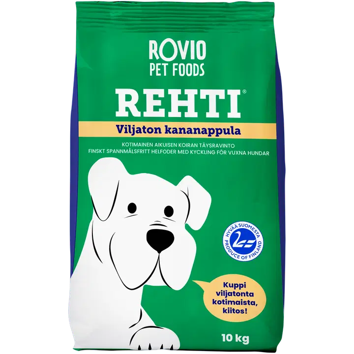 Rehti spannmålsfritt kyckling hundmat 10 kg