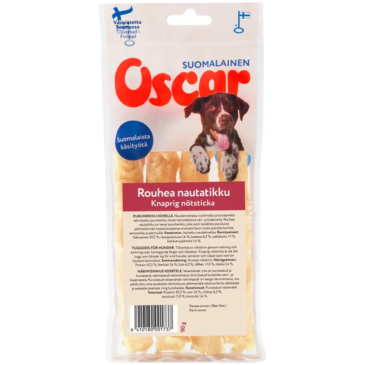 Oscar Rouhea nautatikku 90 g, koirille