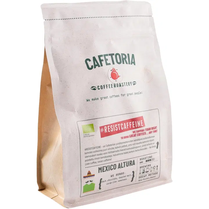 Cafetoria Roastery 250 g kahvipapu kofeeniton luomu