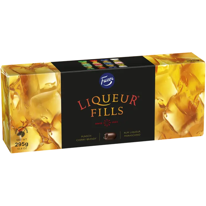 Fazer Liqueur Fills šokolaadid kommikarp 295g