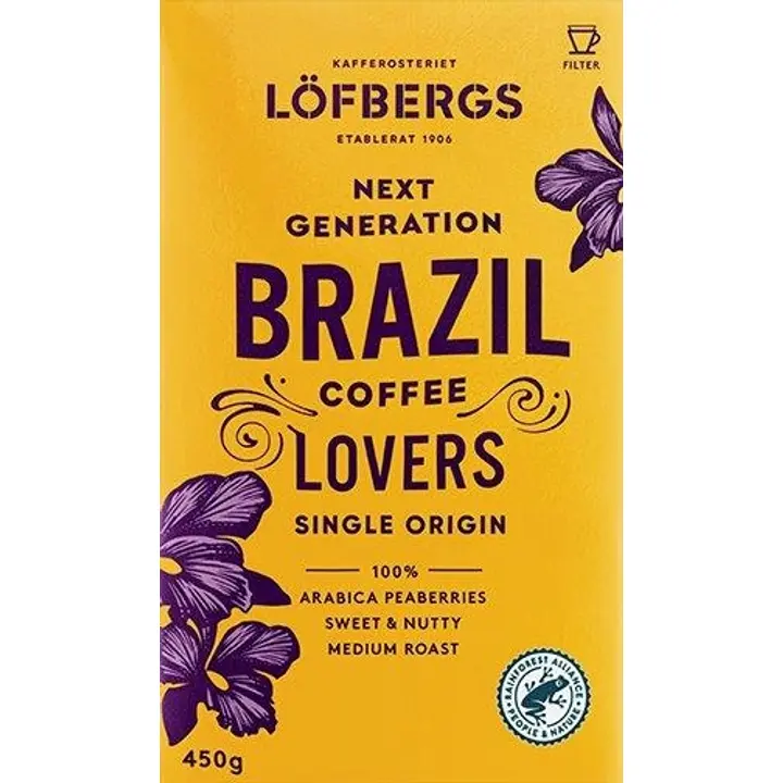 Löfbergs jahvatatud kohv Brazil 450g