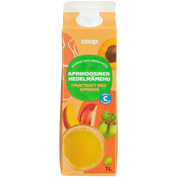Coop aprikoosinen hedelmämehu 1l