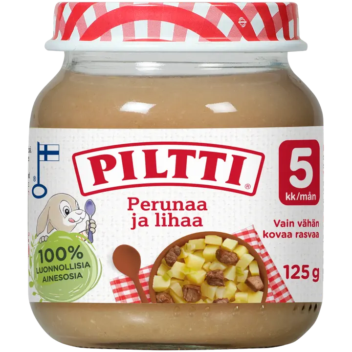 Piltti 125g Perunaa ja lihaa lastenateria 5kk