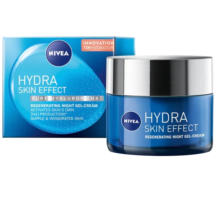 NIVEA 50ml Hydra Skin Effect Regenerating Night Gel-Cream -yövoide