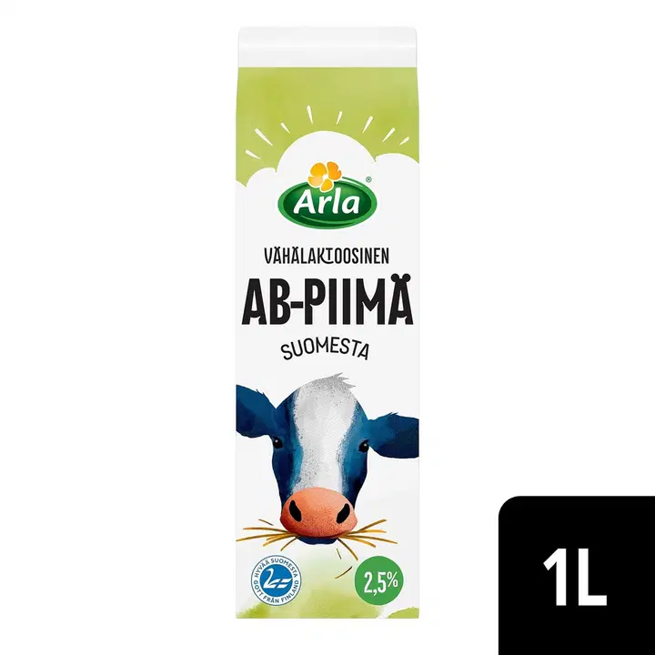 Arla AB 2,5% Surmjölk 1 L låg laktos Suomi