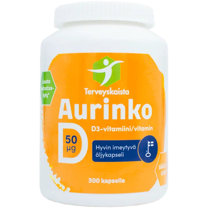 Terveyskaista Aurinko D 50 µg 300 kaps.