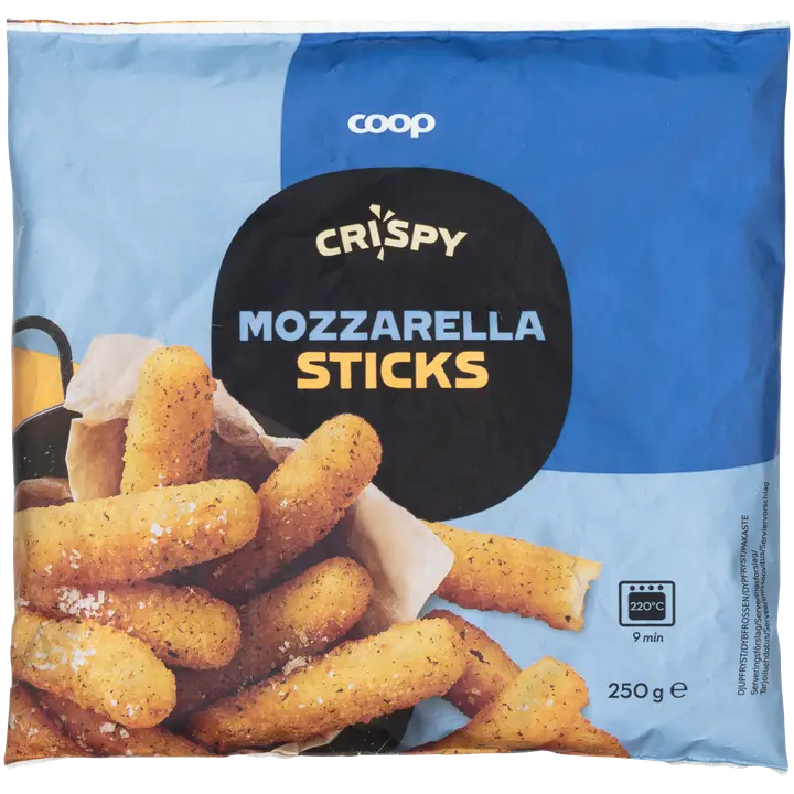 Coop paneroidut mozzarellatikut 250 g pakaste