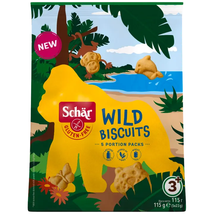 Schär Wild biscuits eläinkeksit 115g gluteeniton