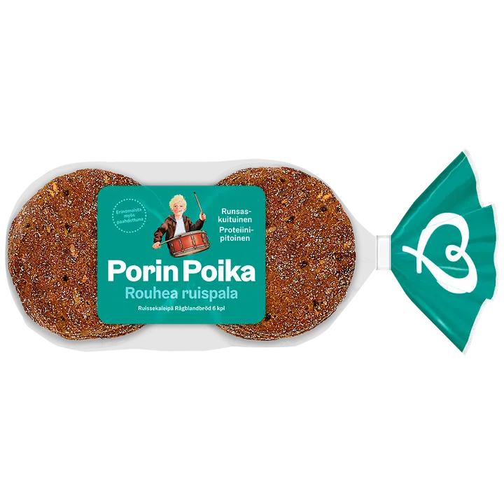 Porin Leipä Porin Poika Rouhea ruispala 6kpl/420g