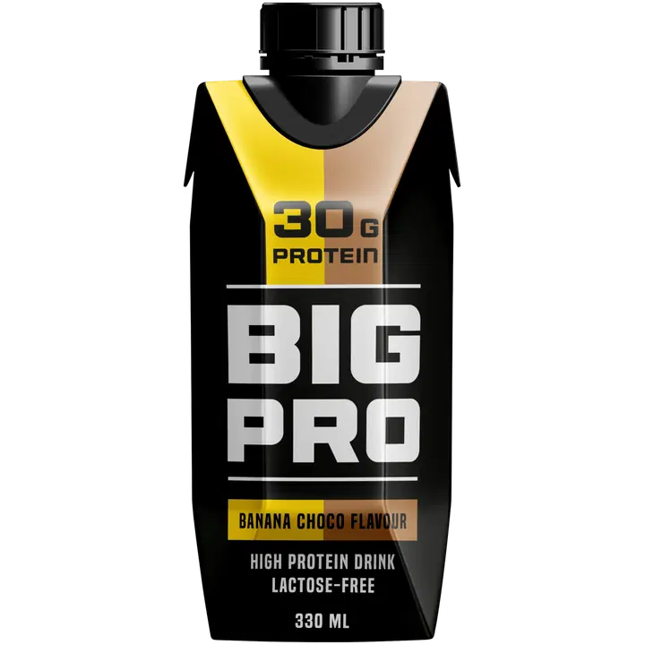 BIG PRO proteiinijuoma banaani-suklaa 330 ml UHT laktoositon