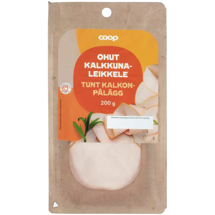 Coop Ohut Kalkkunaleikkele 200g