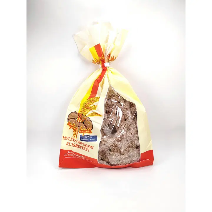 Aallon Leipomon 200g Myllyn hiivaton ruisrevitty ruisleipä