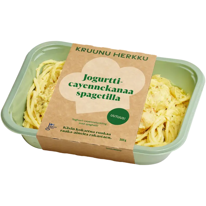 Kruunu Herkku jogurtti-cayennekanaa spagetilla 350g