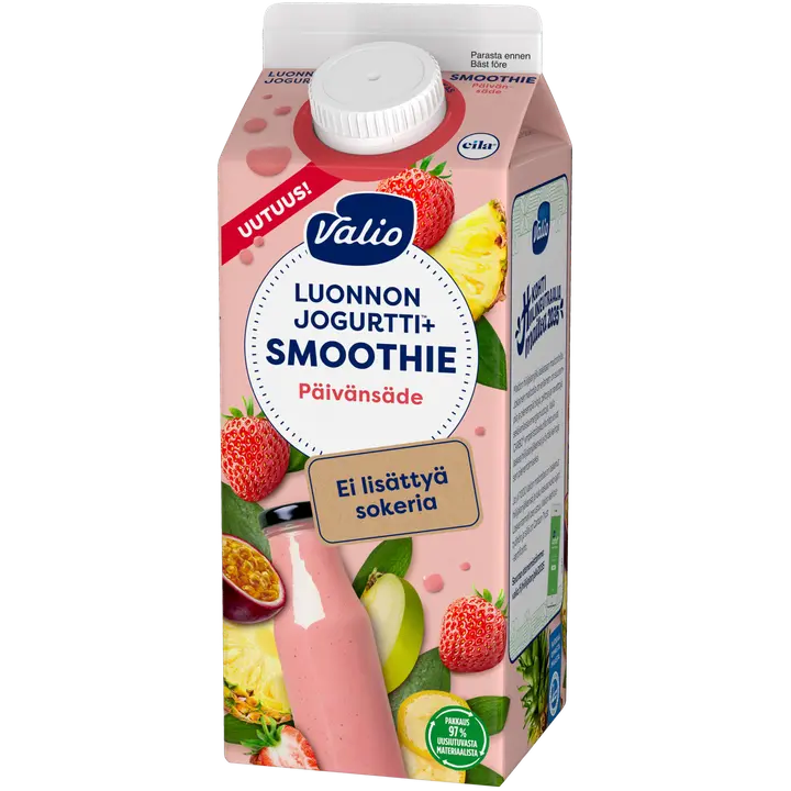 Valio Luonnonjogurtti+™ smoothie 0,75 l päivänsäde, ei lisättyä sokeria, laktoositon