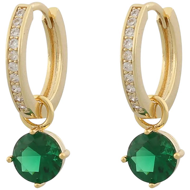 Rola korvakoru round ring ear g/green