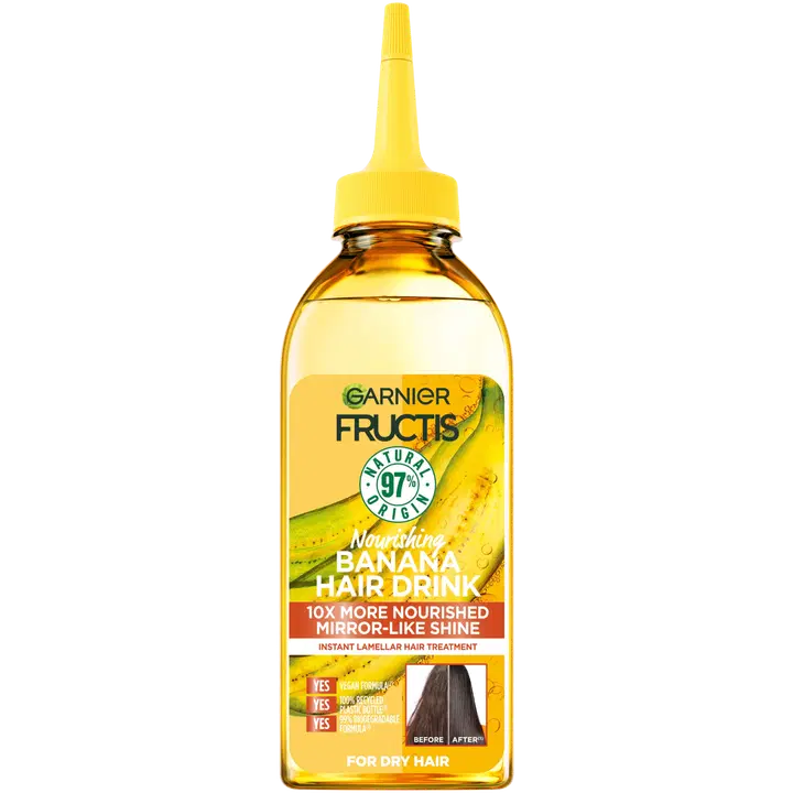 Garnier Fructis Hair Drink Banana Lamellar-hoitoaine erittäin kuiville hiuksille 200 ml