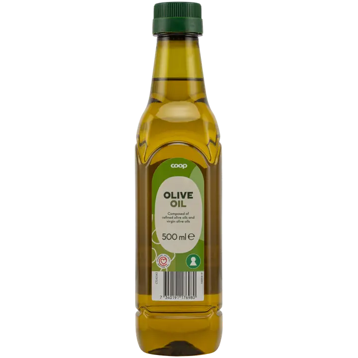 Coop oliiviöljy jalostetusta oliiviöljystä ja neitsytoliiviöljystä 500 ml