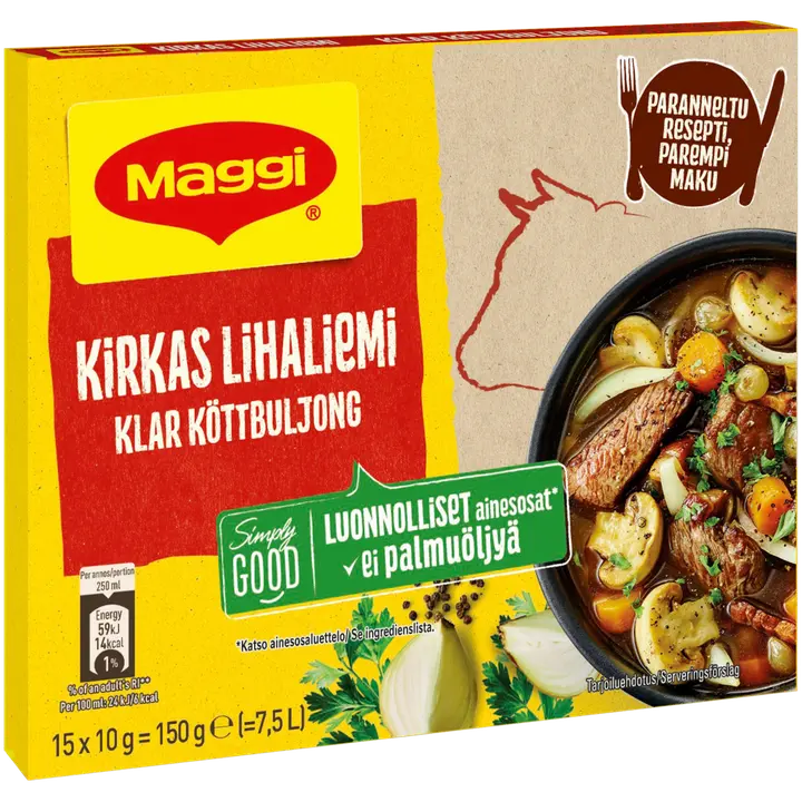 Maggi 150g Kirkas lihaliemi 15 palaa