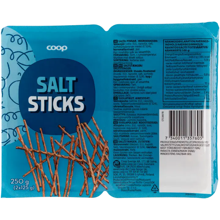 Coop suolatikut 250 g