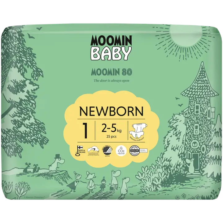 Moomin baby teipmähkmed 1 25tk 2-5kg