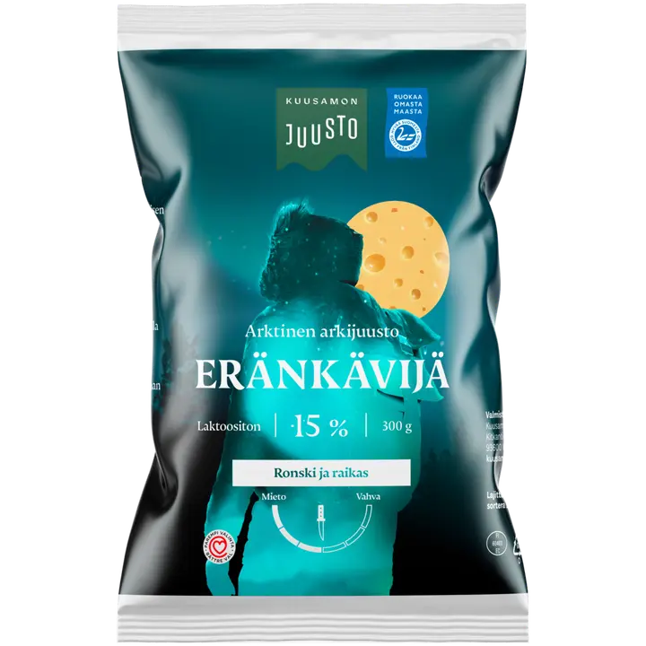 Kuusamon Juusto Eränkävijä 15% juusto 300 g