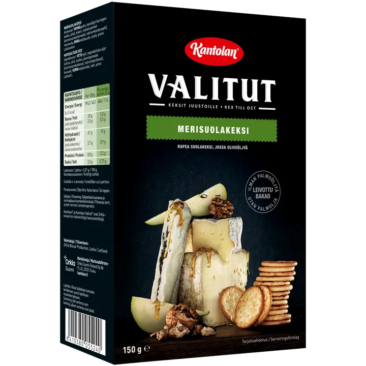 Kantolan Valitut merisuolakeksi 150g