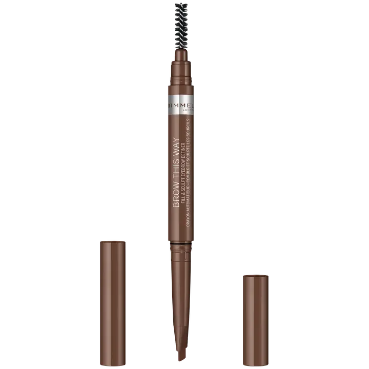 Rimmel London Brow This Way Filler & Fixer -kulmakynä 002 Medium Brown 0,4 g