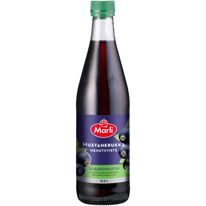 Marli Mustaherukkamehutiiviste sokeroimaton 1+4 0,5L
