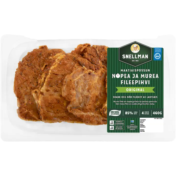 Snellman Maatiaispossun nopea ja murea fileepihvi original 4 kpl 460 g