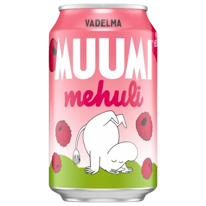 Muumi Mehuli Vadelma virvoitusjuoma tölkki 0,33 L