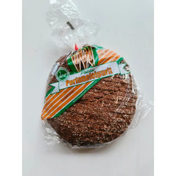 Palokan Perinneleipurit Pikku-Siivu luomuruislimppu 100 % ruis 550 g