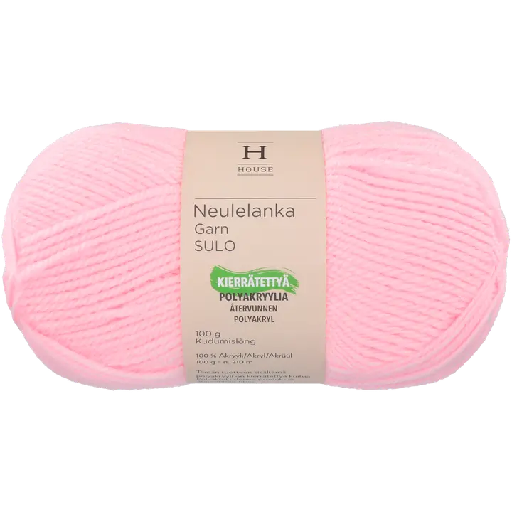 House neulelanka akryyli Sulo 100 g Light Pink 2197